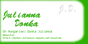 julianna donka business card